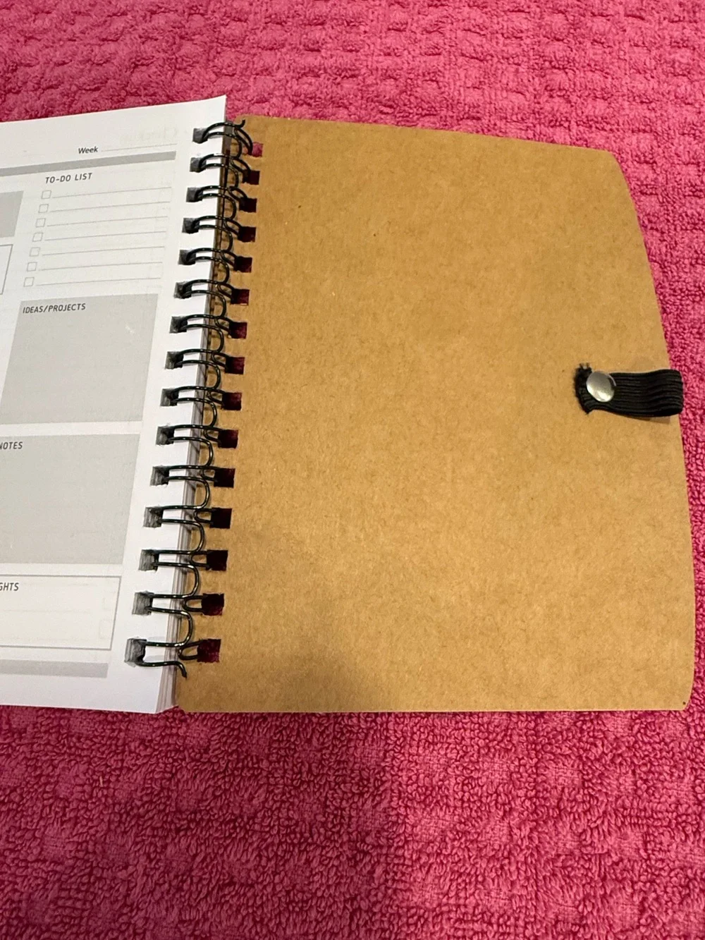 Spiral calendar note task notebook pen set inspiration quote gift